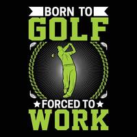 golf citaten t-shirt kunst vector