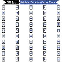 mobiel functie icoon pak vector