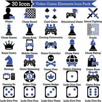 spel elementen icoon pak vector
