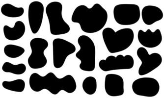 hand- getrokken zwart retro tekstvak voor sociaal media. modieus grafisch sjabloon van gebogen kader. groovy stijl . illustratie vector