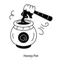 modieus honing pot vector