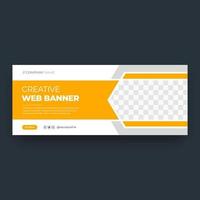 sjabloon voor creatieve webomslagbanner vector