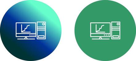 diagram lijn scherm icoon ontwerp vector