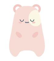 roze babyhamster vector