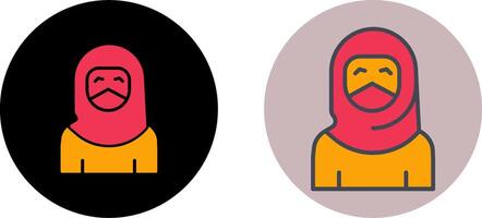 vrouw met Niqab icoon ontwerp vector