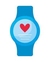 blauwe slimme horloge vector