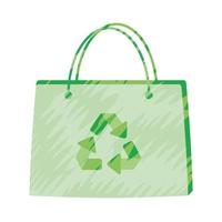 groen ecobag-pictogram vector