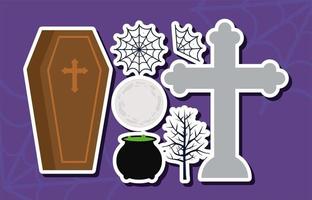 zes halloween-items vector