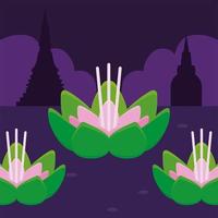 loy krathong-ontwerp vector