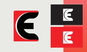 e eerste brief logo vector