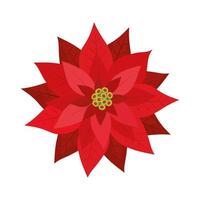 bloem kerstmis decoratief geïsoleerd pictogram vector