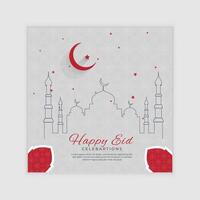 eid mubarak bericht vector