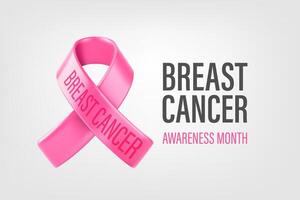 borst kanker bewustzijn maand. 3d illustratie vector