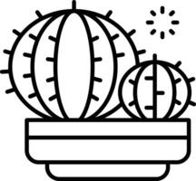 cactus fabriek schets illustratie vector