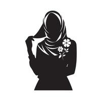 hijab stijl mode staand illustratie ontwerp vector