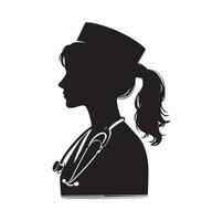 vrouw dokter silhouet illustratie illustratie vector
