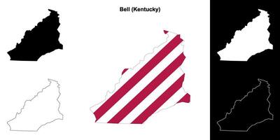 klok district, Kentucky schets kaart reeks vector