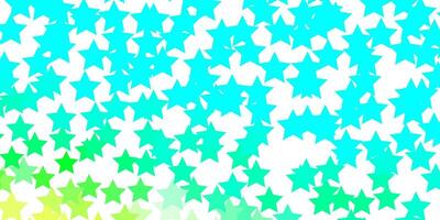 licht blauw, groen patroon met abstract sterren. vector