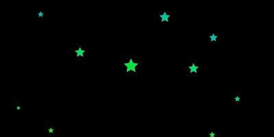 donker blauw, groen lay-out met helder sterren. vector