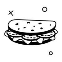 modieus sub hamburger vector