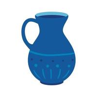 theepot van aardewerk decoratief geïsoleerd pictogram vector