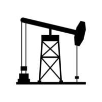 pomp jack icoon. olie illustratie teken. olie boren symbool. olie pompen logo. vector