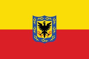 vlag van Bogota stad, Colombia vector