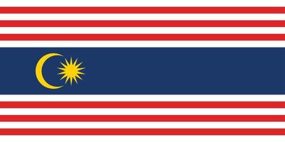 vlag van Kuala lumpur stad, Maleisië vector