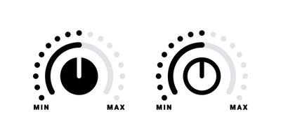 wijzerplaat of controle knop. pictogrammen vector