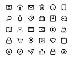 reeks van gebruiker koppel icoon logo illustratie in vlak schets stijl vector