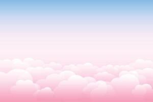 schattig dromerig lucht bewolkt backdrop in papier besnoeiing stijl vector