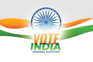 stemmen Indië algemeen verkiezing achtergrond met Ashoka chakra ontwerp vector