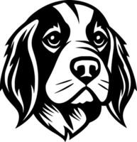 hond - zwart en wit geïsoleerd icoon - illustratie vector