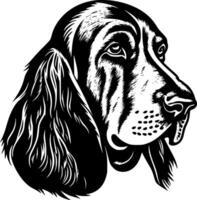 basset hond - minimalistische en vlak logo - illustratie vector