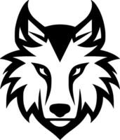 wolf, minimalistische en gemakkelijk silhouet - illustratie vector