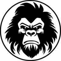 gorilla - minimalistische en vlak logo - illustratie vector