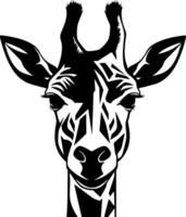 giraffe - minimalistische en vlak logo - illustratie vector