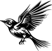 vogel, minimalistische en gemakkelijk silhouet - illustratie vector