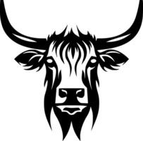 hoogland koe - hoog kwaliteit logo - illustratie ideaal voor t-shirt grafisch vector