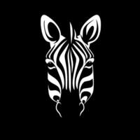 zebra - minimalistische en vlak logo - illustratie vector