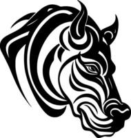 nijlpaard - zwart en wit geïsoleerd icoon - illustratie vector