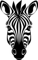 zebra, minimalistische en gemakkelijk silhouet - illustratie vector