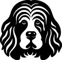 poedel hond, minimalistische en gemakkelijk silhouet - illustratie vector