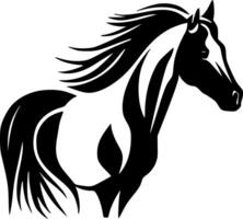 paard, minimalistische en gemakkelijk silhouet - illustratie vector