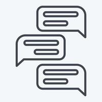 icoon chatten. verwant naar online spel symbool. lijn stijl. gemakkelijk ontwerp illustratie vector