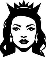 koningin - minimalistische en vlak logo - illustratie vector
