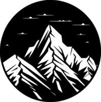 bergen, minimalistische en gemakkelijk silhouet - illustratie vector