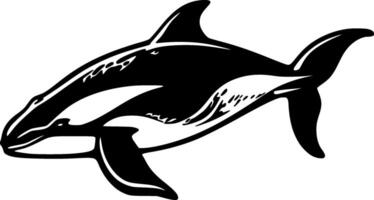 orka, zwart en wit illustratie vector