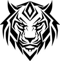 tijger - minimalistische en vlak logo - illustratie vector