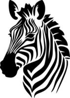 zebra, minimalistische en gemakkelijk silhouet - illustratie vector